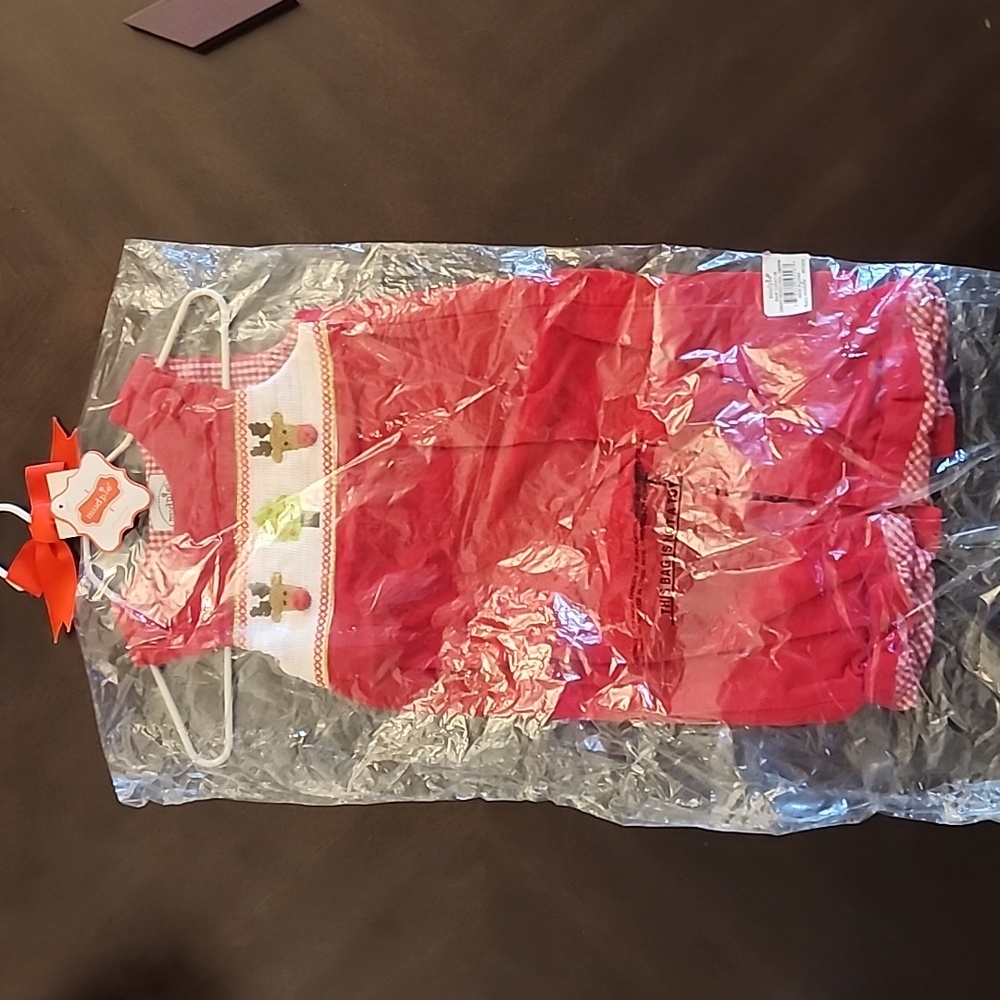 Christmas romper 0-6mo Mudpie unopened (cross-posted)